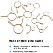 10Pcs 연료 클램프 파이프 클립 더블 귀 클램프 호스 클램프에 대 5-31MM 물 파이프 공기 튜브 아연 도금, 11 15MM