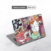 노트북 보호 스킨범용 그래피티 노트북 스킨 커버 타이드 스티커 비닐 13 "14" 15.6 맥북/레노버, 10 WM013_06 17-17.3inch