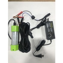 집어등 12V 수중 미끼 램프 100W 볼락 갈치 오징어 야간 바다 낚시, 녹색등 12V 220V 100W  7m케이블