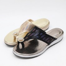 런슈즈 발편한 블링 큐빅 엄지쪼리 여자 여름 샌들 웨지 슬리퍼