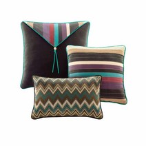 Madison Park 퀼트 러스틱 사우스웨스턴 사계절용 통기성 침대보 경.. 정품보장, Yosemite Stripes Purple/Teal