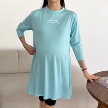 스위트플러스 임부복 임산부 여유핏 긴팔 컬러 어웨이 롱 래쉬가드