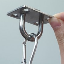 스텐 천장 고리 매직 후크 행잉 플랜트 고정 U자 중형 자물쇠 걸고리 천정 브라켓 조명 다용도 수납 걸이, 1개