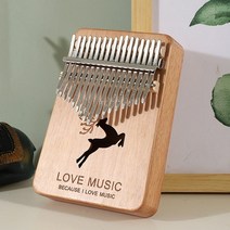 17 키 kalimba 엄지 피아노 나무 mbira 악기 초보자 kalimba 손가락 성인용 피아노 선물 완벽한 트레이너, 카키색 옷감