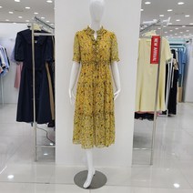 꼼빠니아 쉬폰 플라워 프릴 원피스 CACU5-WOP440