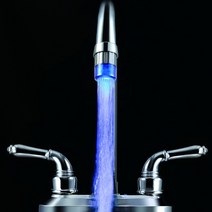 STK 3.5cm 미니 블루 글로우 LED 라이트 워터 스트림 수도꼭지 탭 욕실 주방 A7, 1개