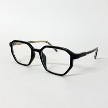 블랙 다각형 슬림 뿔테 안경 로꼬 얇은테 남자 여자 가벼운 다각 얇은 검정색 안경테