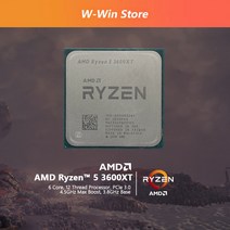 AMD Ryzen 5 3600XT 3.8 GHz 6 코어 12 스레드 CPU 프로세서 7NM 95W L3 = 32M 100-000000281 소켓 냉각기, 한개옵션0