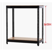 무볼트랙 세탁기선반 정리대 세제진열대 선반가구 가방선반 벽수납 조립식가구 조립식선반 수납랙 철재선반, 2단 블랙 60x40cm
