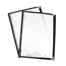 A4 크기 책 스타일 카페 바 3 페이지 6 보기에 대 한 2Pcs 투명 레스토랑 메뉴 커버, 투명한