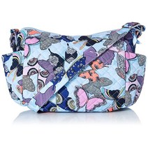 Vera Bradley 여성용 면 온 더 고 크로스바디 지갑 Rosa Floral 재활용