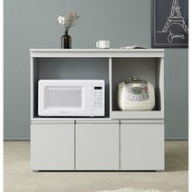 모던감각 화이트/그레이 주방 렌지대 수납장 90cm (2색) 원룸 고급 아일랜드 24평 BAR, 연그레이