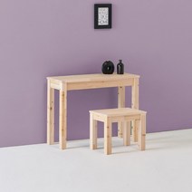 원목 사이드 보조 테이블 800x300 고무나무, 단품