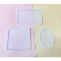 테라조 4종 트레이 몰드 택1 (타원 정사각 직사각 원형) 레진아트 석고방향제 재료, 4.원형