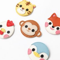 바이오로드 캐릭터 가죽 손거울 만들기 세트, 1개, 호랑이 1개+스티커증정