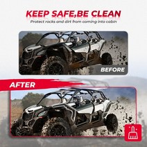차 캠핑카 부품KEMIMOTO UTV 액세서리 Can Am Maverick X3 1000 Max Turbo R 2017 2020 슈퍼 확장 펜더 플, 한개옵션0