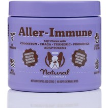 강아지영양제 Natural Dog Company 면역 츄90개 연어 맛 개 특정 프로바이오틱스 함유 모든 연령 크기 및 품종의 개를 위한 보충제 체계 강화