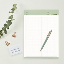 [안테나샵] 컬러 에너지 B5 노트패드 / 2분할 그리드 모눈 4mm 친환경 떡제본, 지혜로운라벤더