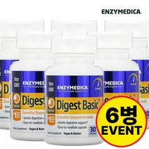 엔자이메디카 다이제스트 베이직 필수 효소 포뮬러 30캡슐 6병 6개월분, 6개, 30정