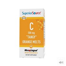 Superior Source Vitamin Orange Melts 슈프리어 소스 비타민C 500mg 오렌지 멜트 90정