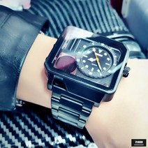 가바바 남성 시계 특이한 디자인 네모 메탈 손목시계 G42951