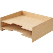 MUJI 무인양품 목조 문서 트레이 수납 일본 A4 2단