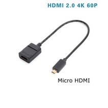 8K HDMI 호환 미니 마이크로 HDMI2.1/2.0-HDMI 수/암 SLR 울트라 HD 플렉시블 어댑터 케이블 아토모스 아스트로 카메라용 4K 60P HDR, Micro HDMI 2.0_20CM