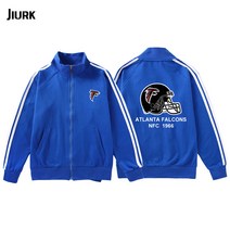 올리브나무도마 럭비 NFL에어텍 Lan Da사냥매 Atlanta Falcons남녀 레저 가디건 후드티 츄리닝, C07-블루색 1