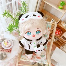 무속성솜인형 아이돌 20cm 몸체 모던 조카선물 수제 솜깅이 키덜트 눈망울 하얀, 무골격 20cm, 판다세트
