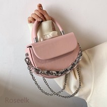 Roseelk 여름 체인 숄더백 캔디 컬러 여성핸드백