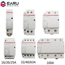 스마트스위치 스위치봇 스마트싱스 2P/4P 16-100A AC 220V DC 12V/24V 50/60Hz 딘 레일 가정용 모듈 형 접촉기 스위치 컨트롤러 DIY 스마트 홈 호텔, 40A_1NO1NC, 2P-AC 220V