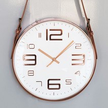 꾸미아트 쿠부르 벨트 원형 벽시계-대