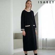 이사베이 ★21 신상★ 라운드 라인 배색 니트 원피스 (VDOCI2934)