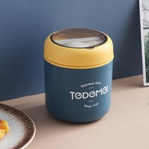[LM] 710ML 스테인레스 스틸 도시락 숟가락으로 마시는 컵 음식 열 항아리 절연 수프 보온병 컨테이너 Thermische lunchbox, Blue 530ml