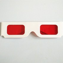 VR VR기기20PCS 비밀 디코더 안경 레드-레드/그린-그린/블루-블루 필터 렌즈 화이트 Foldable 프레임 3d sw, 한개옵션1, 02 Red-Red