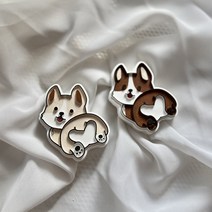 다다룸 웰시코기 강아지석고방향제 향기 차량용 자석용 선물 퇴사 기업 돌 답례품 반려견, 베이지웰시코기, 긴차량용, 피오니