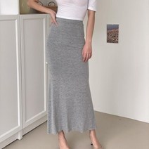 다잇템 [다잇템] 여자 레이온치마 슬림핏 데일리 인어공주 롱스커트