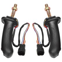 2PCS L + R 3 버튼 굴삭기 조이스틱 ASSY 핸들 대우 두산 DH DX150 225 300 370-9C, 하나, 검은 색