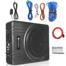 600w 10인치 자동차 증폭기 서브우퍼 자동차 오디오 슬림 언더 시트 액티브 서브우퍼 베이스 스피커 차량용 우퍼
