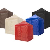 접이식 야외 포장마차 캐노피천막 세트 햇빛막이 행사천막 운동회 옥상, 1개, 민자풀2X2 베/브