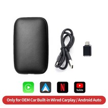 무선 차량용 안드로이드 오토 미러링 동글 mini ai box wireless auto, 64g 카드 추가, 미니 카플레이 박스