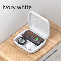 N34 전화 무선 충전 UV 무균 Sterile Sterelizer 도구 애플 iWatch 헤드셋 아이폰 무선 충전 살균기 상자, 하얀