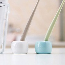 인테리어 무지 도자기 스탠드 칫솔 꽂이 4개 세트