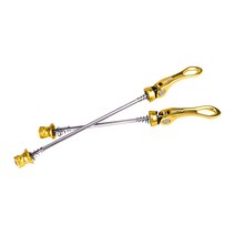 THE WAROOM SHOP 양극 산화 처리된 자전거 자전거 MTB 퀵 릴리스 QR 합금 휠 허브 스핀들, 골든, 알류미늄