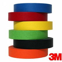3M 칼라 종이 마스킹테이프 24mm x 40M 6색 택1, 3M 흑색