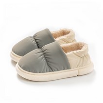 QILCI 패딩형 보온 실내화 슬리퍼 방한 슈즈