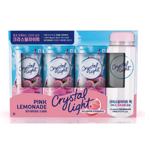 크리스탈 라이트 핑크레모네이드 13.7g x 6포 x 3입 + 프리보틀 증정 Crystal Light Pink Lemonade Pitcher Pack 13.7g x 6 x 3