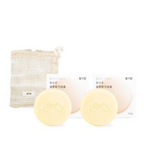 동구밭 올바른 샴푸바 지성용 2개입   순면 거품망 천연 비누, 샴푸바 지성용 2개입   거품망 1개