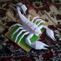 페이퍼 크래프트 종이접기45cm 3d 종이 모델 전갈 diy papercraft 동물, 하얀색