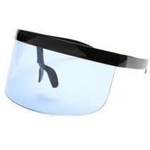 펑크 바이저 선글라스 마스크 모양 방패를위한 남성 남성 대형 프레임 힙합 스타일